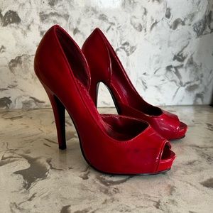 3/$30 (bundle) Red open toe heel